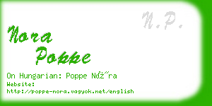 nora poppe business card